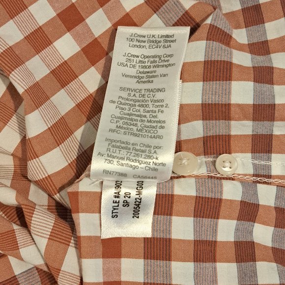 J. Crew Men's Large Slim Fit Stretch 98% Organic Cotton Shirt Style AI902 - Picture 10 of 15